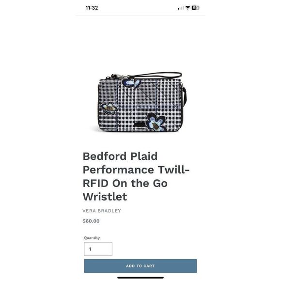 Vera Bradley Plaid Wallet NWT - Picture 8 of 9